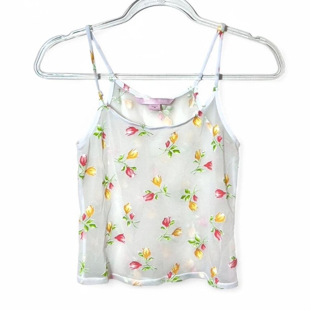 Victorias Secret‎ Sheer Sexy Floral Cami PJ Tank Top